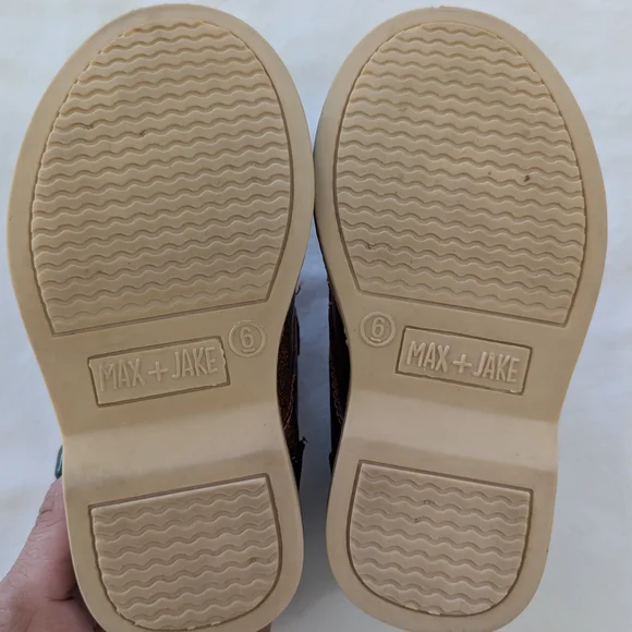 Brown Kids Shoes with Velcro Strap - Picture 6 of 6